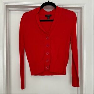 J Crew Red Cardigan